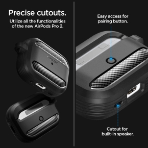 SPIGEN RUGGED ARMOR APPLE AIRPODS PRO 1  2 MATTE BLACK