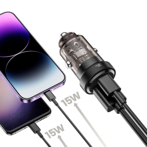 TECH-PROTECT CC30W 2-PORT CAR CHARGER PD 30W  QC3.0 BLACK