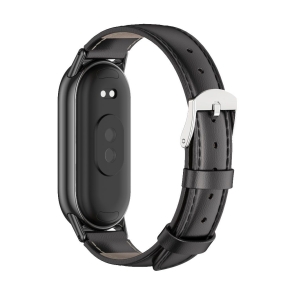 TECH-PROTECT LEATHERFIT XIAOMI SMART BAND 8  9  10  NFC BLACK
