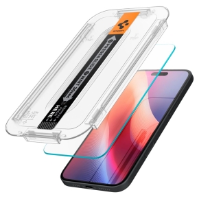 SZKŁO HARTOWANE SPIGEN GLAS.TR ”EZ FIT” 2-PACK IPHONE 15  16 CLEAR