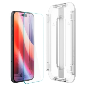 SZKŁO HARTOWANE SPIGEN GLAS.TR ”EZ FIT” 2-PACK IPHONE 15  16 CLEAR
