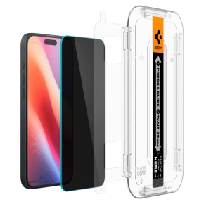 SZKŁO HARTOWANE SPIGEN GLAS.TR ”EZ FIT” 2-PACK IPHONE 15  16 PRIVACY