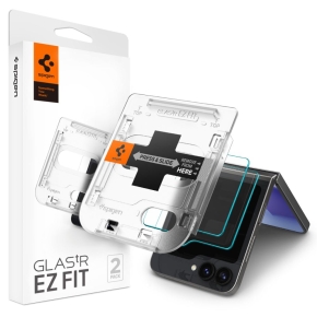 SZKŁO HARTOWANE SPIGEN GLAS.TR ”EZ FIT” 2-PACK GALAXY Z FLIP 5  6  7 FE CLEAR