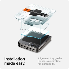 SZKŁO HARTOWANE SPIGEN GLAS.TR ”EZ FIT” 2-PACK GALAXY Z FLIP 5  6  7 FE CLEAR