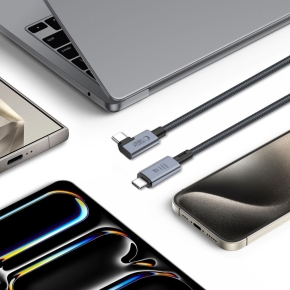 TECH-PROTECT ULTRABOOST MAX ”L” USB 4.0 8K 40GBPS TYPE-C CABLE PD 240W 150CM GREY