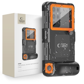TECH-PROTECT IPX8 UNIVERSAL DIVING WATERPROOF CASE BLACKORANGE