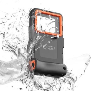 TECH-PROTECT IPX8 UNIVERSAL DIVING WATERPROOF CASE BLACKORANGE