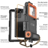 TECH-PROTECT IPX8 UNIVERSAL DIVING WATERPROOF CASE BLACKORANGE
