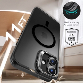 ESR CLASSIC HYBRID KICKSTAND HALOLOCK MAGSAFE & TEMPERED GLASS IPHONE 16 FROSTED BLACK