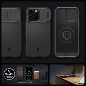 SPIGEN OPTIK ARMOR MAG MAGSAFE IPHONE 16 PRO BLACK