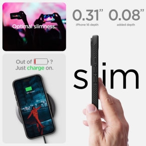 SPIGEN RUGGED ARMOR MAG MAGSAFE IPHONE 16 MATTE BLACK