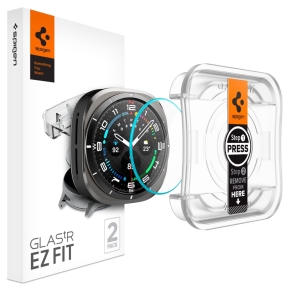 SZKŁO HARTOWANE SPIGEN GLAS.TR ”EZ-FIT” 2-PACK SAMSUNG GALAXY WATCH ULTRA 2024  2025 (47 MM) CLEAR