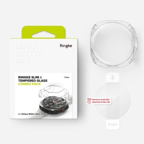 RINGKE SLIM & TEMPERED GLASS SAMSUNG GALAXY WATCH ULTRA 2024  2025 (47 MM) CLEAR