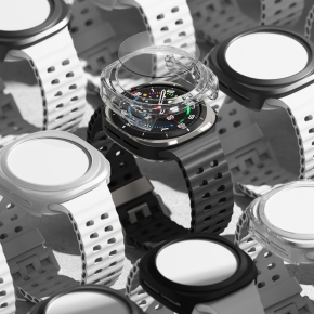 RINGKE SLIM & TEMPERED GLASS SAMSUNG GALAXY WATCH ULTRA 2024  2025 (47 MM) TITANIUM BLACK