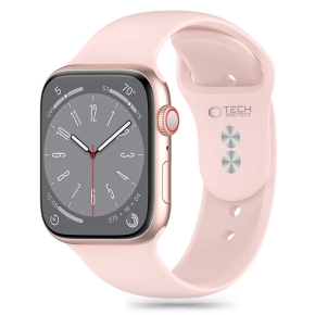 TECH-PROTECT SILICONE APPLE WATCH 8  9  10  11  SE (40  41  42 MM) LIGHT PINK