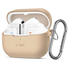 TECH-PROTECT SILICONE HOOK SAMSUNG GALAXY BUDS 3  3 FE  3 PRO CAFFE LATTE