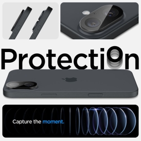 OSŁONA APARATU SPIGEN OPTIK GLAS.TR CAMERA PROTECTOR 2-PACK IPHONE 16  16 PLUS BLACK