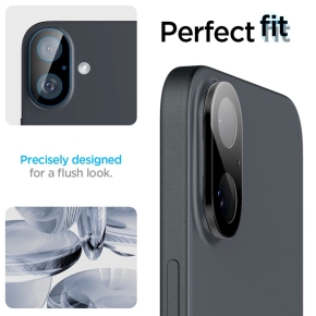 OSŁONA APARATU SPIGEN OPTIK GLAS.TR CAMERA PROTECTOR 2-PACK IPHONE 16  16 PLUS BLACK