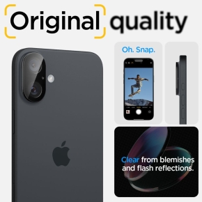 OSŁONA APARATU SPIGEN OPTIK GLAS.TR CAMERA PROTECTOR 2-PACK IPHONE 16  16 PLUS BLACK