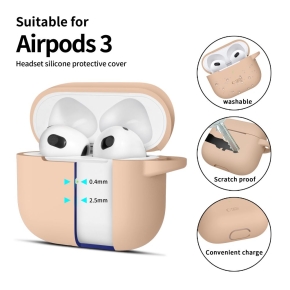 TECH-PROTECT SILICONE HOOK APPLE AIRPODS 3 CAFFE LATTE