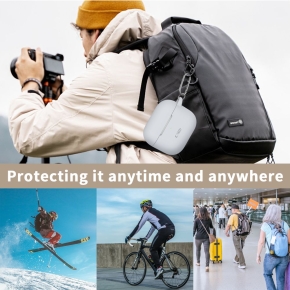 TECH-PROTECT SILICONE HOOK APPLE AIRPODS 3 CRAYON GREY