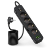 TECH-PROTECT PCL4X3 POWER STRIP LONG 2 USB & 1 TYPE-C & 4 SOCKET 200CM BLACK