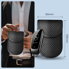KLATKA FARADAYA TECH-PROTECT KLR100 POUCH KEYLESS RFID SIGNAL BLOCKER CASE CARBON BLACK