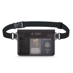 TECH-PROTECT UWP10 UNIVERSAL WATERPROOF POUCH 10 INCH BLACKCLEAR