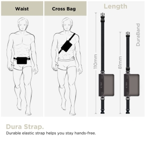 TECH-PROTECT UWP10 UNIVERSAL WATERPROOF POUCH 10 INCH BLACKCLEAR