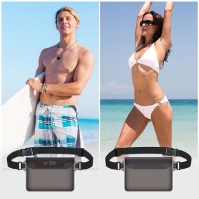 TECH-PROTECT UWP10 UNIVERSAL WATERPROOF POUCH 10 INCH BLACKCLEAR