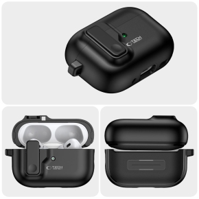 TECH-PROTECT SLIM HOOK APPLE AIRPODS PRO 1  2 BLACK