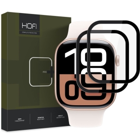 SZKŁO HYBRYDOWE HOFI HYBRID PRO+ 2-PACK APPLE WATCH 10  11 (42 MM) BLACK