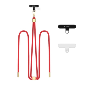 TECH-PROTECT C2S ROPE CROSSBODY STRAP REDGOLD