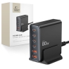 TECH-PROTECT DC80W-GAN 6-PORT DESKTOP CHARGER PD 80W  QC3.0 BLACK