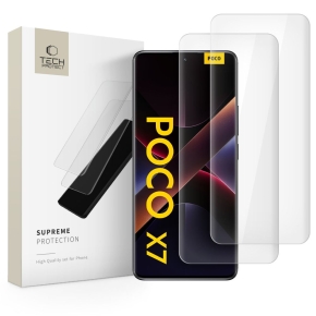 SZKŁO HARTOWANE TECH-PROTECT GLASS UV+ 2-PACK XIAOMI REDMI NOTE 14 PRO 4G  5G  14 PRO+ PLUS 5G  POCO X7 5G CLEAR