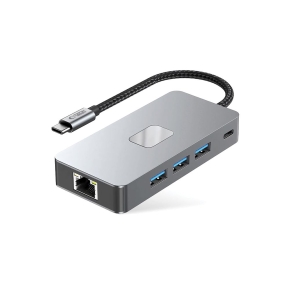 TECH-PROTECT HB05 HUB ADAPTER 9IN1 TYPE-C + USB2.0 + USB3.0 + HDMI 4K 60HZ + SDTF + PD100W + RJ45 1000M SPACE GREY