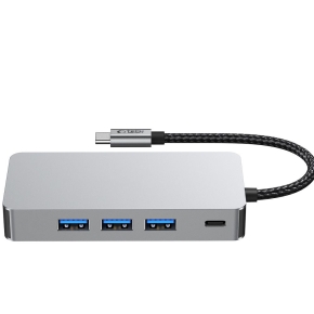 TECH-PROTECT HB05 HUB ADAPTER 9IN1 TYPE-C + USB2.0 + USB3.0 + HDMI 4K 60HZ + SDTF + PD100W + RJ45 1000M SPACE GREY