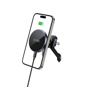 TECH-PROTECT MM15W-V5 MAGNETIC MAGSAFE STABLE VENT CAR MOUNT WIRELESS CHARGER 15W BLACKBLACK