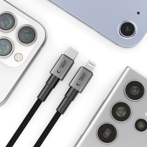 TECH-PROTECT ULTRABOOST DNA LIGHTNING CABLE PD 27W  3A 25CM IRON GREY