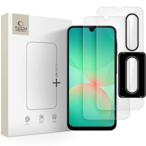 SZKŁO HARTOWANE TECH-PROTECT GLASS SET+ 3-PACK GALAXY A26 5G CLEAR