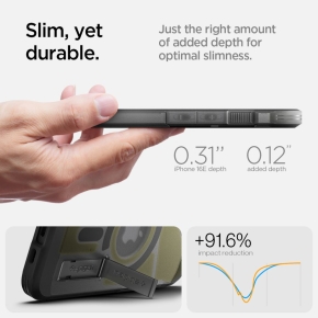SPIGEN TOUGH ARMOR MAG MAGSAFE IPHONE 16E FROST BLACK