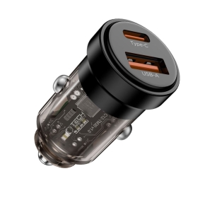 TECH-PROTECT CC03 2-PORT CAR CHARGER PD 30W  QC3.0 BLACK
