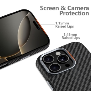 TECH-PROTECT ION CARBON MAGSAFE IPHONE 16 PRO BLACKSILVER