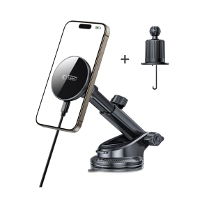 TECH-PROTECT MM15W-V10 MAGNETIC MAGSAFE DASHBOARD & VENT CAR MOUNT WIRELESS CHARGER 15W BLACK