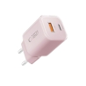 TECH-PROTECT NCM33 2-PORT NETWORK CHARGER PD 33W QC3.0 BABY PINK