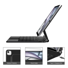 TECH-PROTECT SMARTCASE MAGNETIC + KEYBOARD IPAD PRO 12.9” 4  5  6  2020-2022  AIR 13” 1  2  2024-2025 BLACK