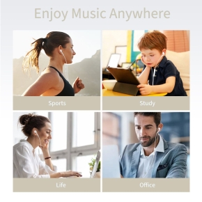 TECH-PROTECT ULTRABOOST MINI JACK EARPHONE CORE WHITE