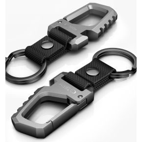 TECH-PROTECT SLIDELOCK CARABINER KEYCHAIN GUNMETAL