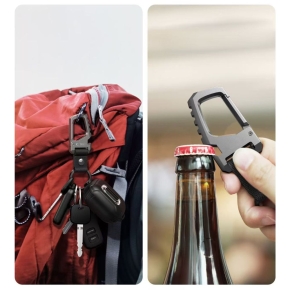 TECH-PROTECT SLIDELOCK CARABINER KEYCHAIN GUNMETAL