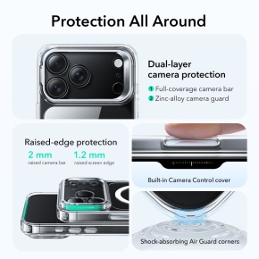 ESR CLASSIC HYBRID KICKSTAND MAGSAFE IPHONE 17 PRO CLEAR